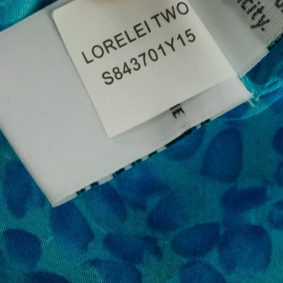 Diane Von Furstenberg Size 8 Blue Print Lorelei Two Collared Button Front Down T - Picture 6 of 9